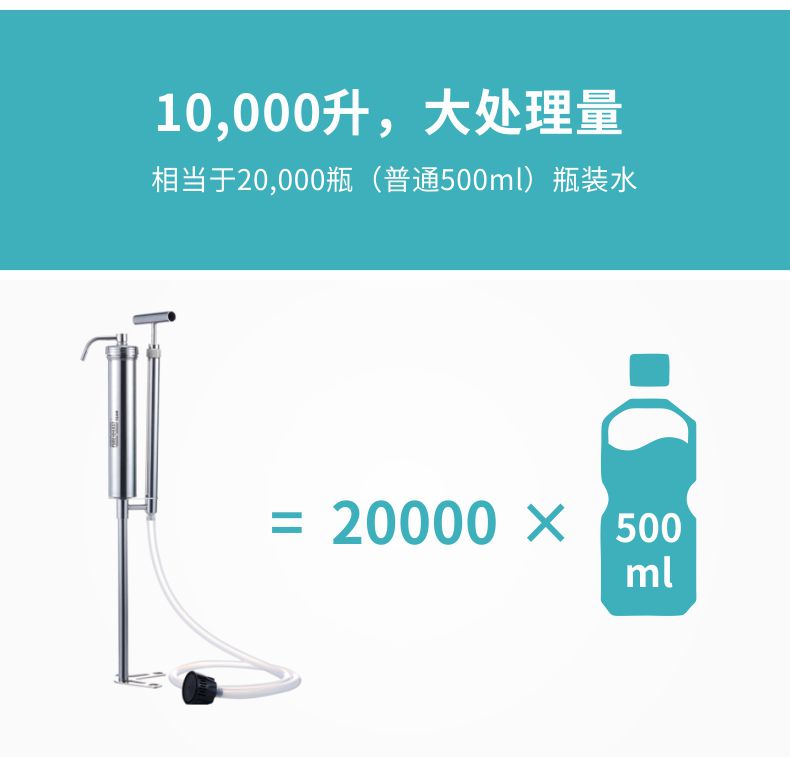 凈易戶外便攜式應急小分隊凈水器可凈化10000升,壽命長